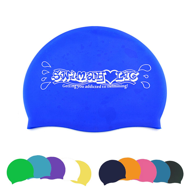 Silicone swimming cap