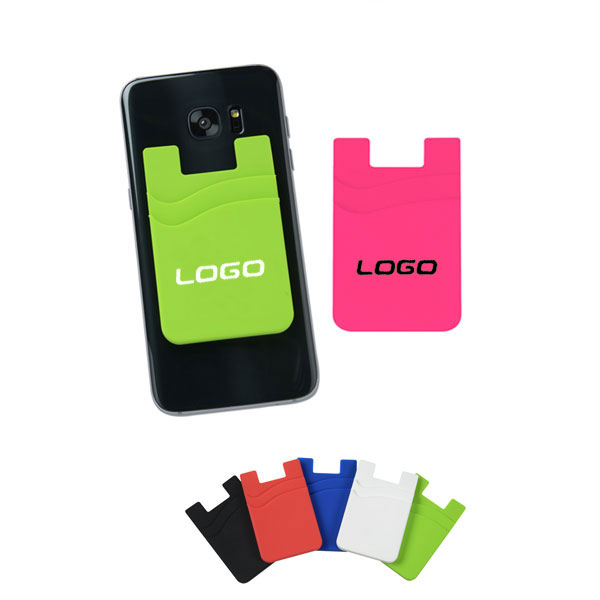 Double pockets silicone phone wallet