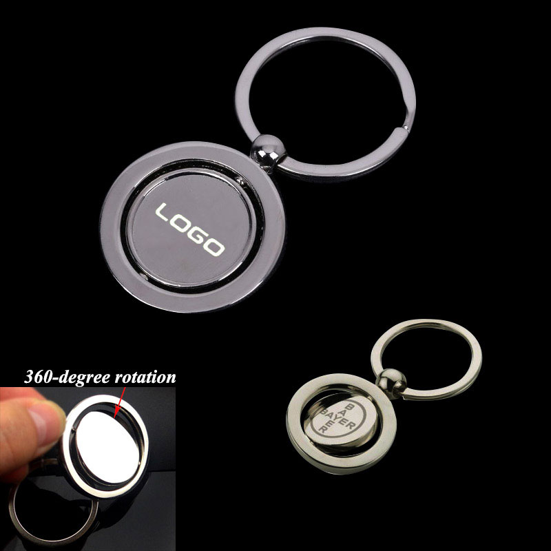 Round shaped spinning keychain