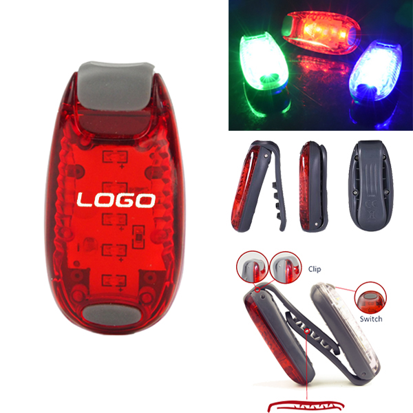 LED safety light with clip
