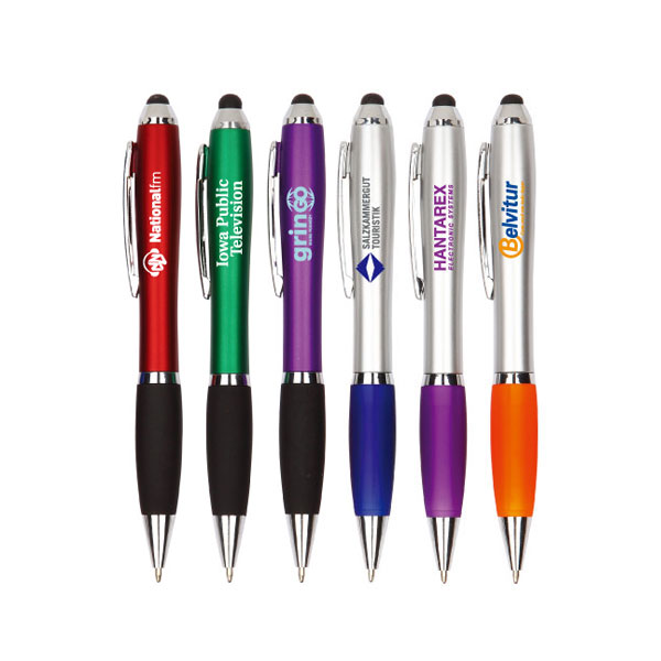 Curvaceous ballpoint stylus pen