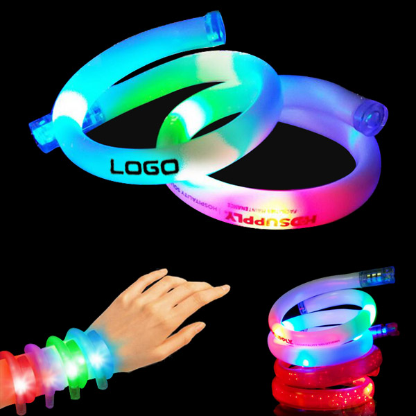 Flashing LED coil bracelet
