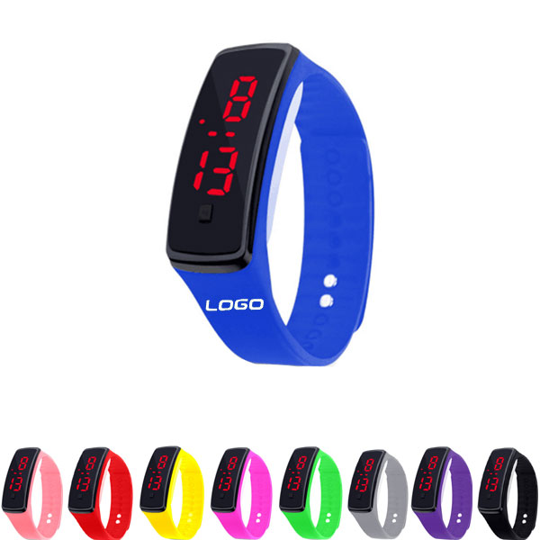LED silicone watch 