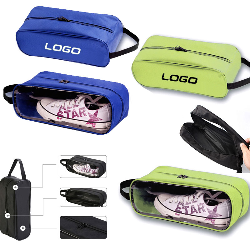 Travel shoe bag with side clear window