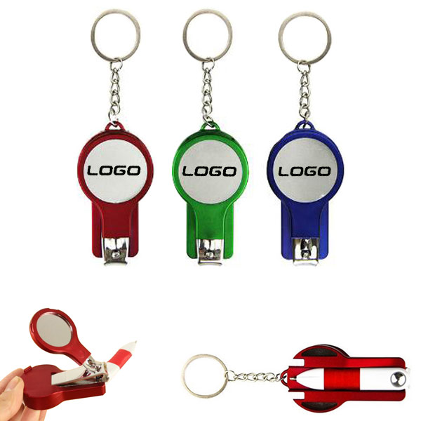 Multifunctional nail clipper keychain