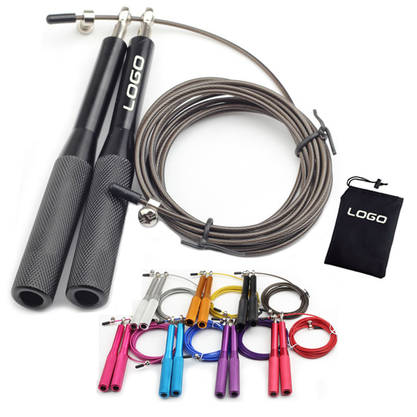Speed jump rope with aluminum handle