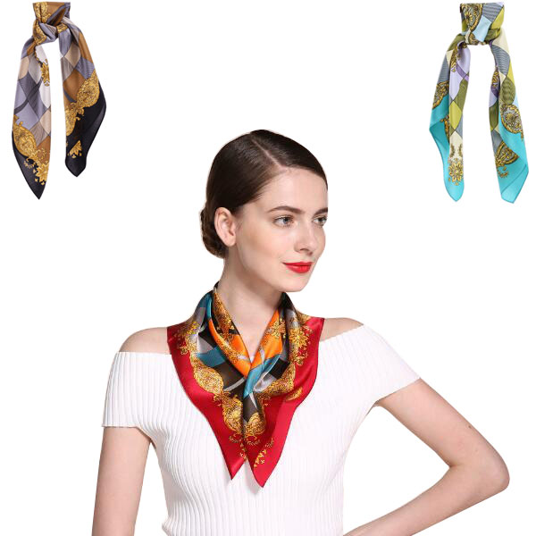 Square silk scarf