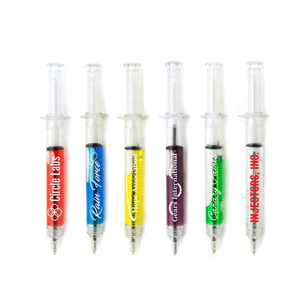 Syringe shape click ballpoint pen