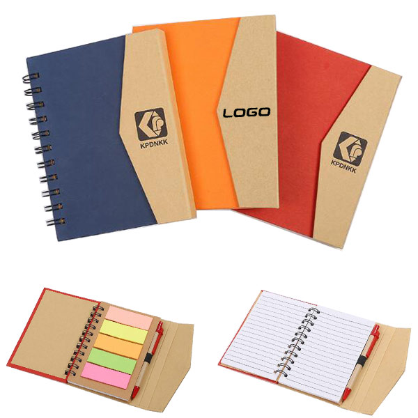  Combination spiral bound notebook with ballpoint pen