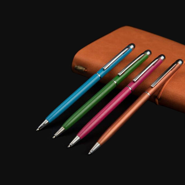 Metal ballpoint stylus pen